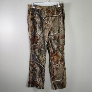 Mossy Oak Pants Men's Size Large Herter's Rain Camouflage Elastic Waist Hunting
